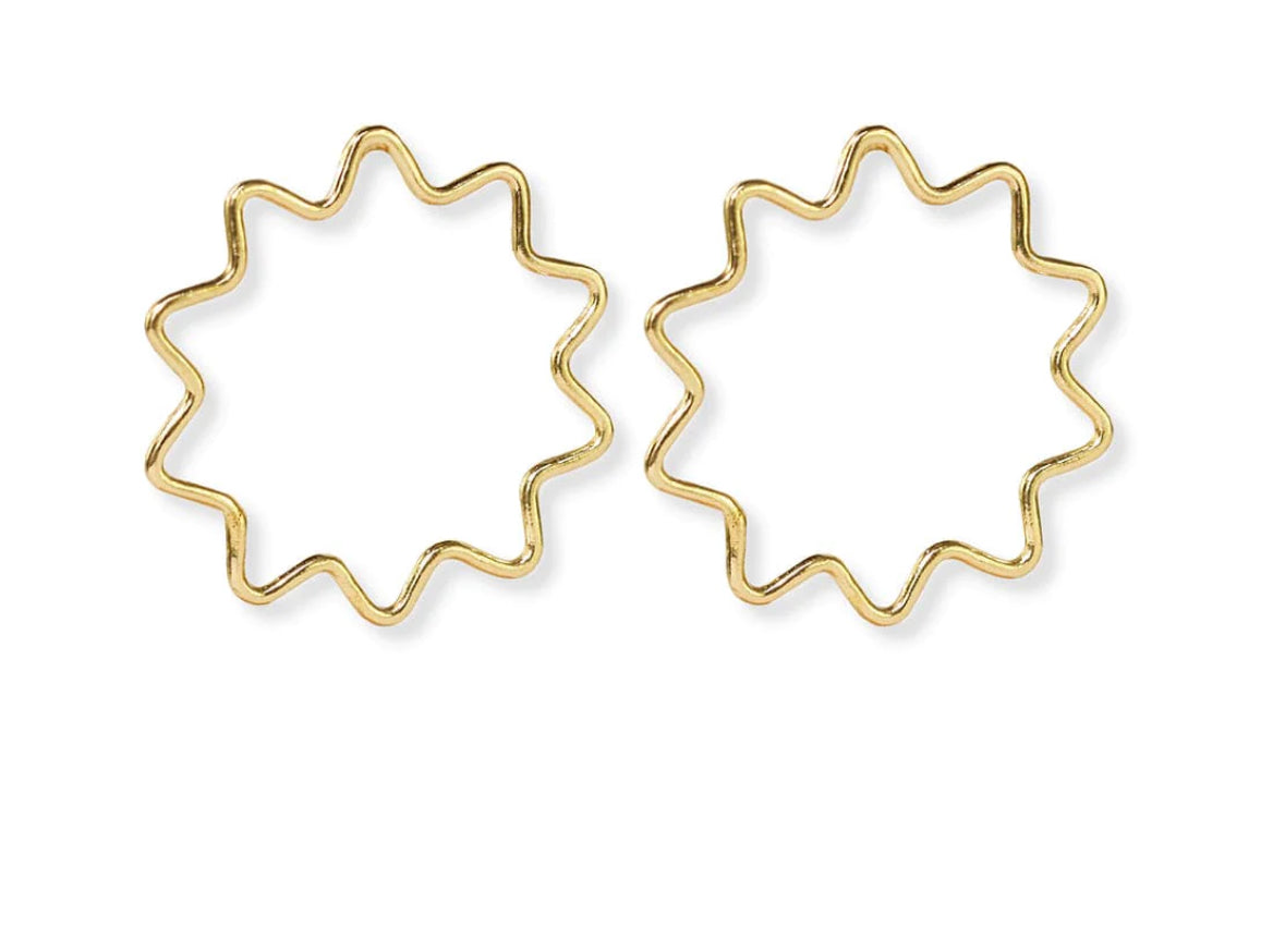 zig zag stud earring