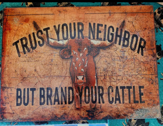 Long horn Rectangle glass cutting board