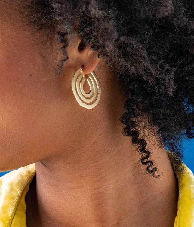 Three circle hoop earring