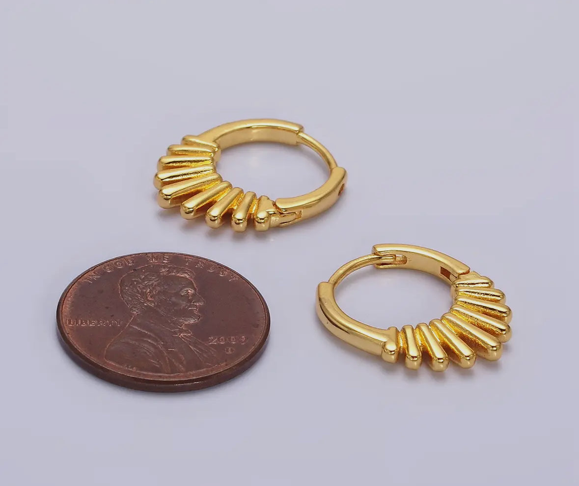 Gold Sunburst Earrings