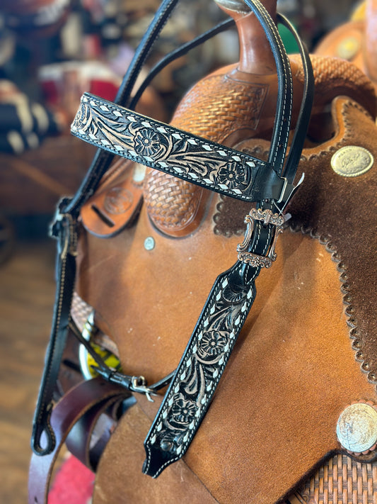 Buckstitch brow band Headstall