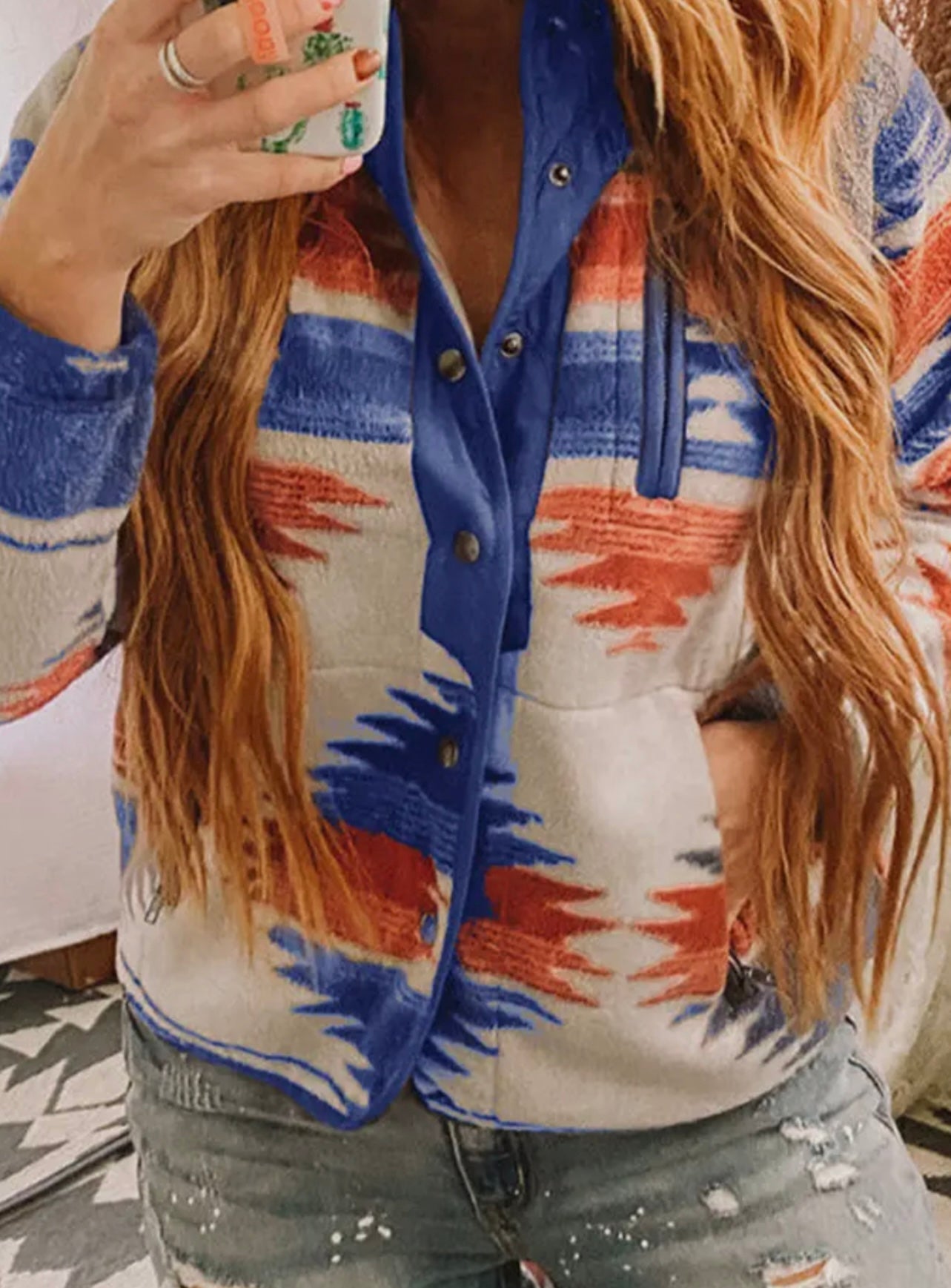 Aztec Button Up Jacket