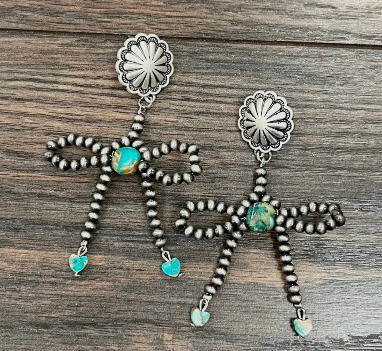 Navajo Turquoise Bow Earrings