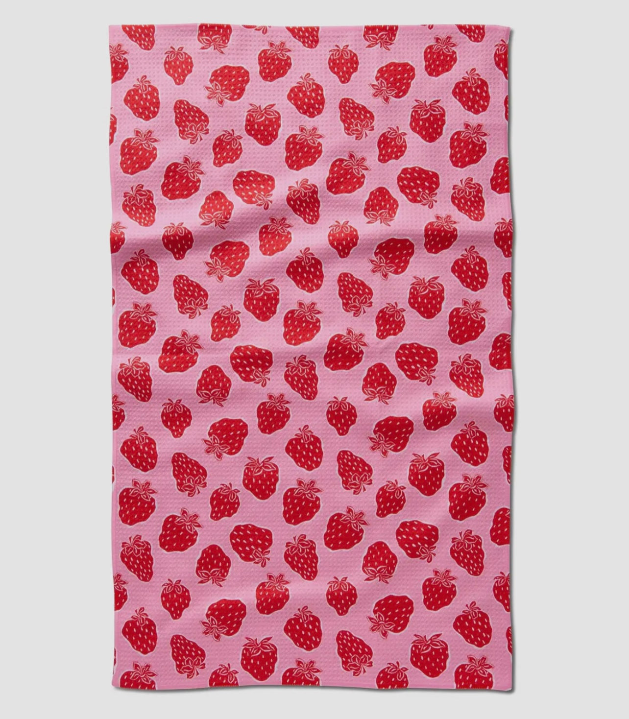 Geometry Strawberry Tea Towel