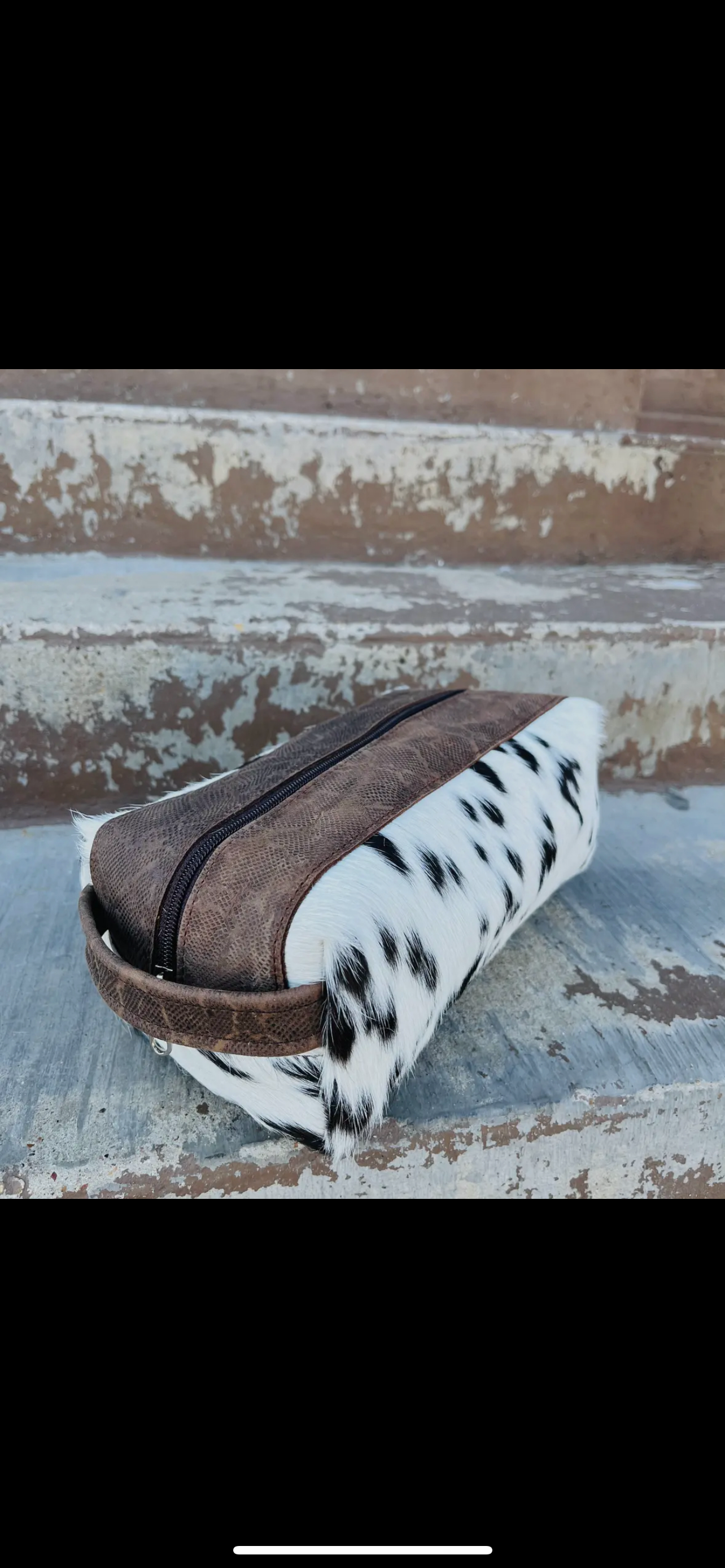 Cowhide shaving kit