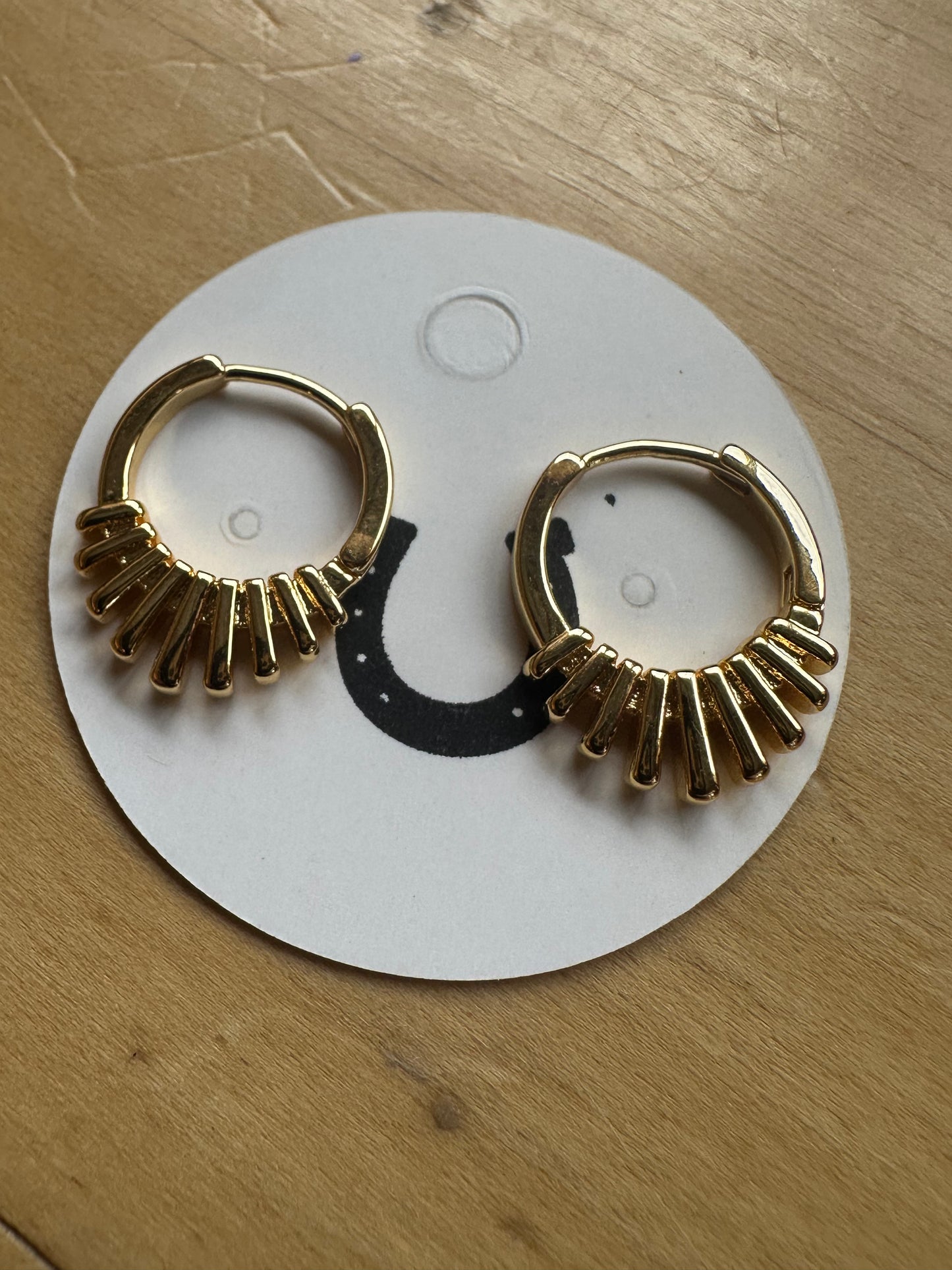 Sunburst huggie Earrings