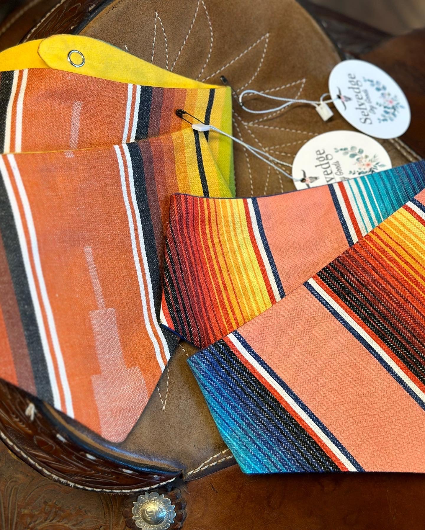Pink serape Bandana bib