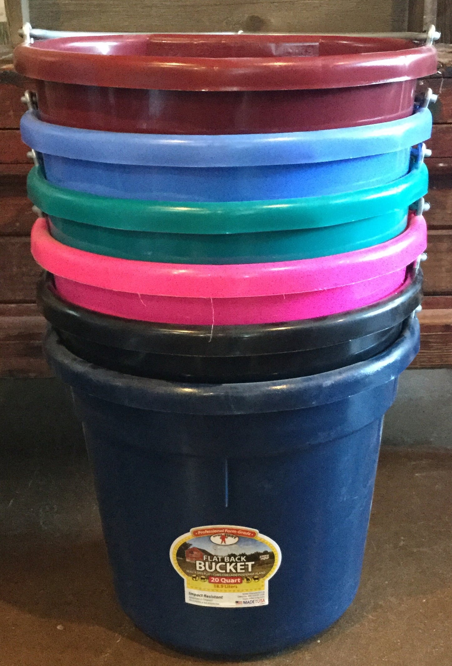 Flat Back Bucket 20 Qt