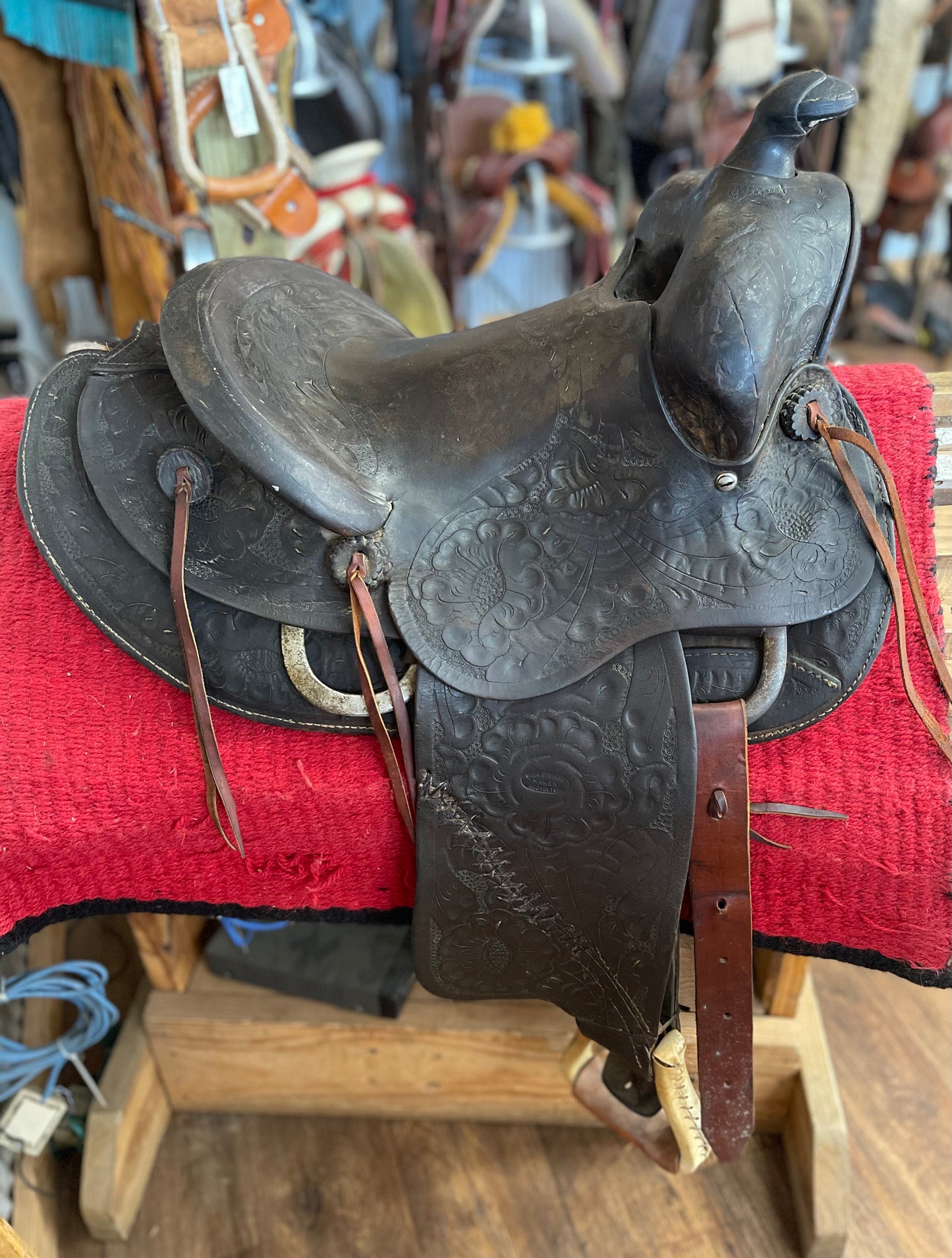 Black Buck Steiner Saddle14"