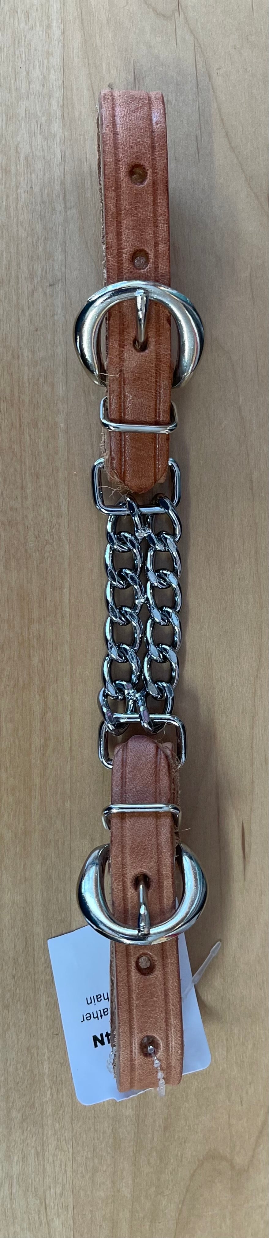 Harness Leather Double Chain Curb Strap 64n