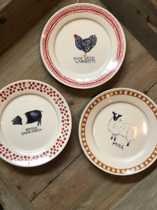 Stoneware Farm Plates