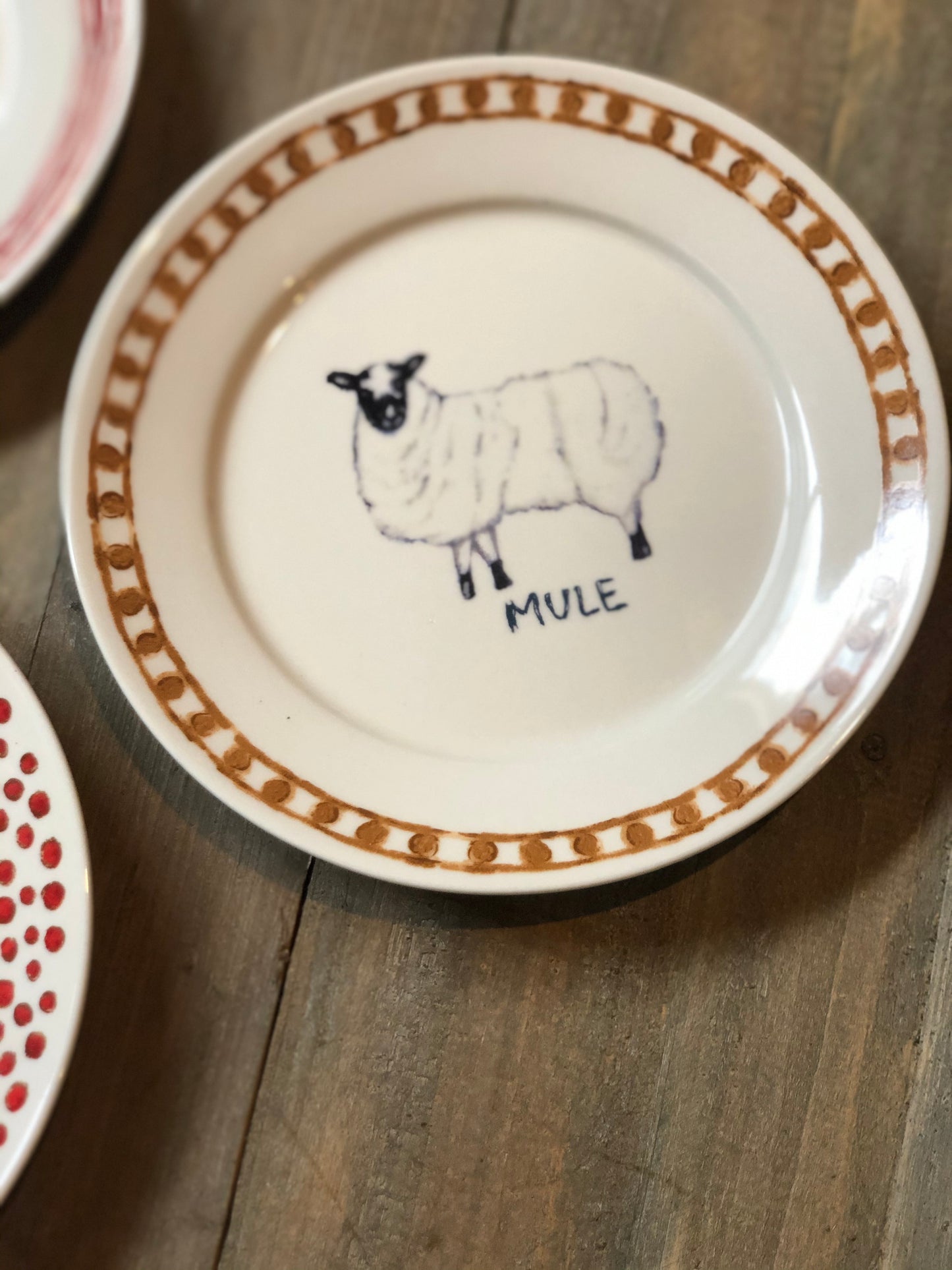 Stoneware Farm Plates