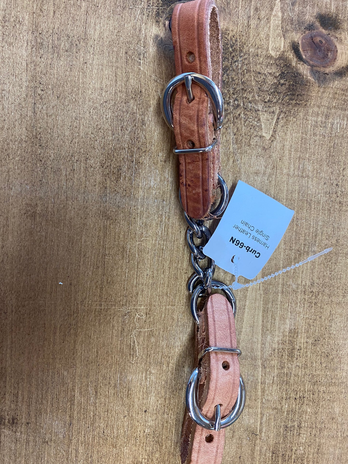 Harness Leather Single Chain Curb