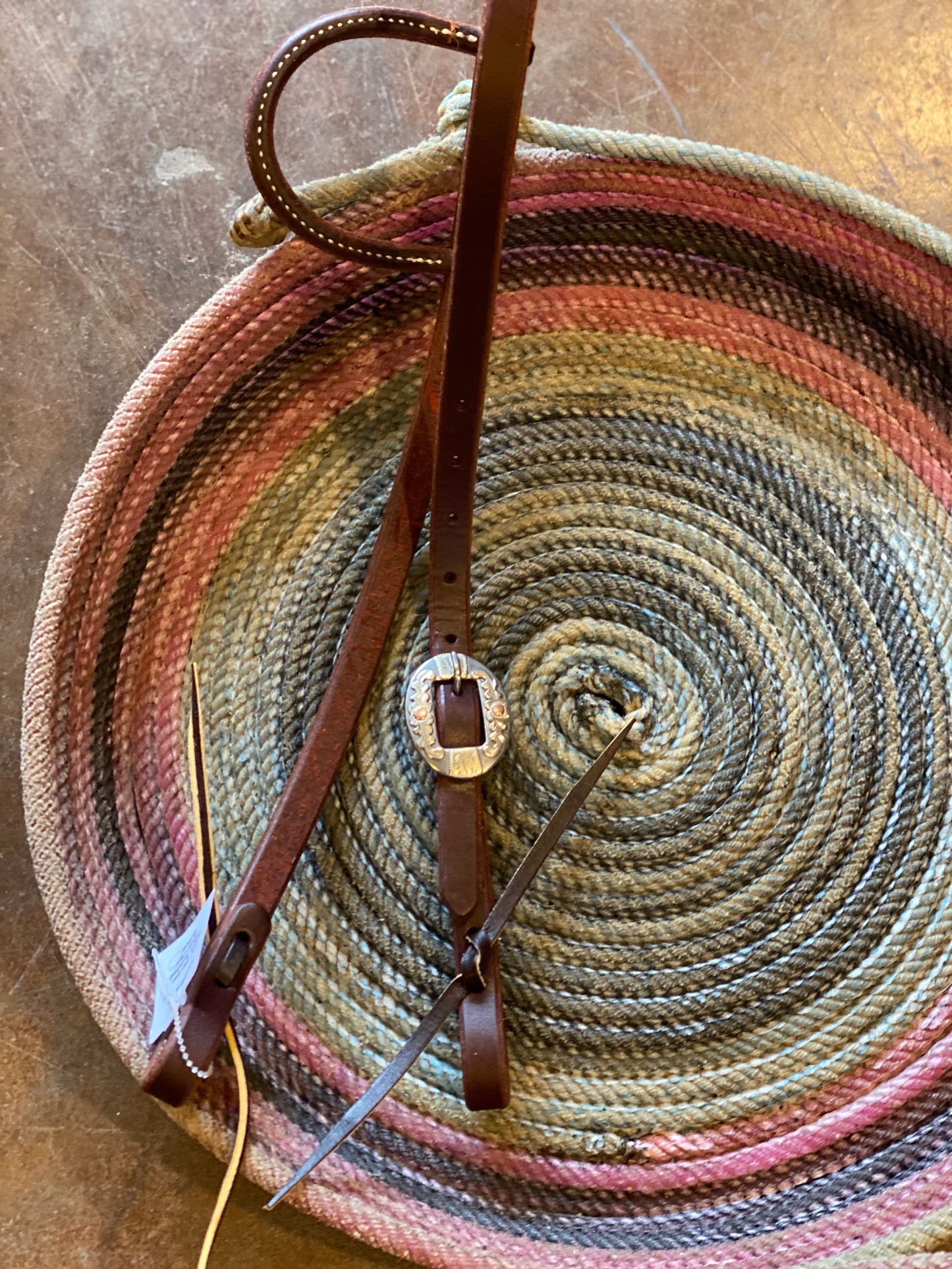 Antique oiled buckle Headstall