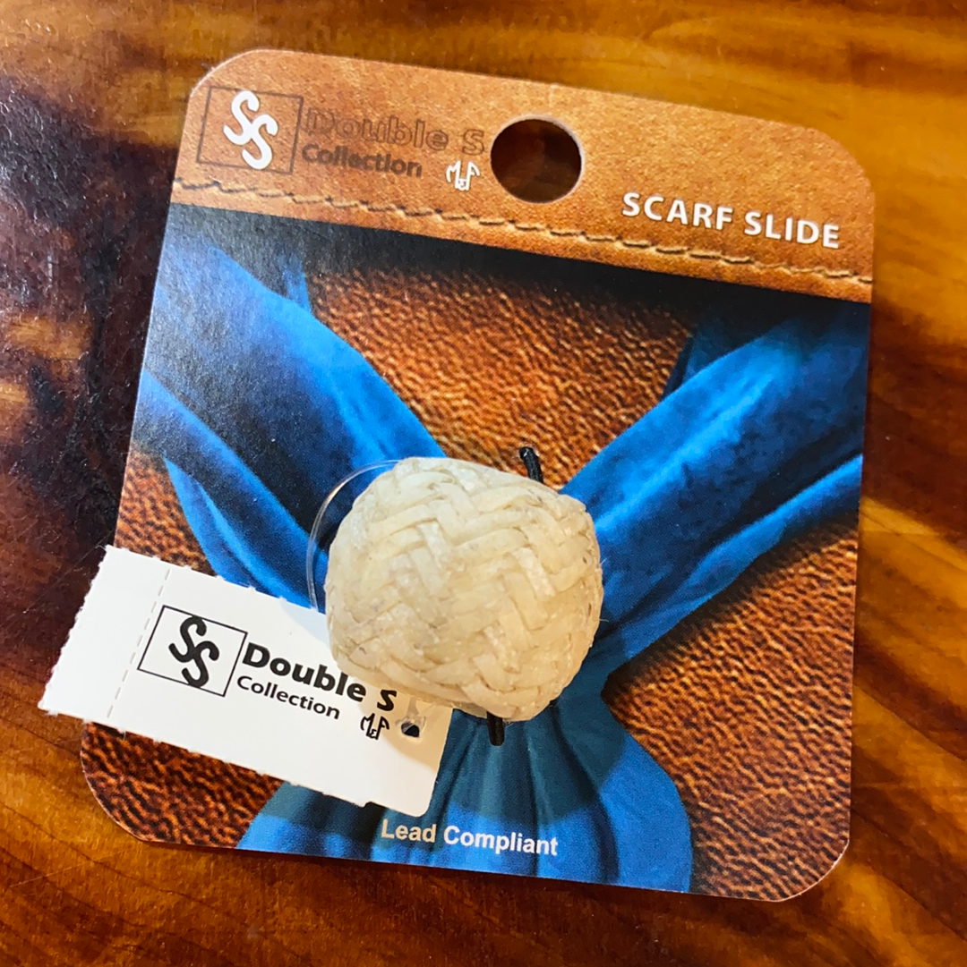 Rawhide scarf slide