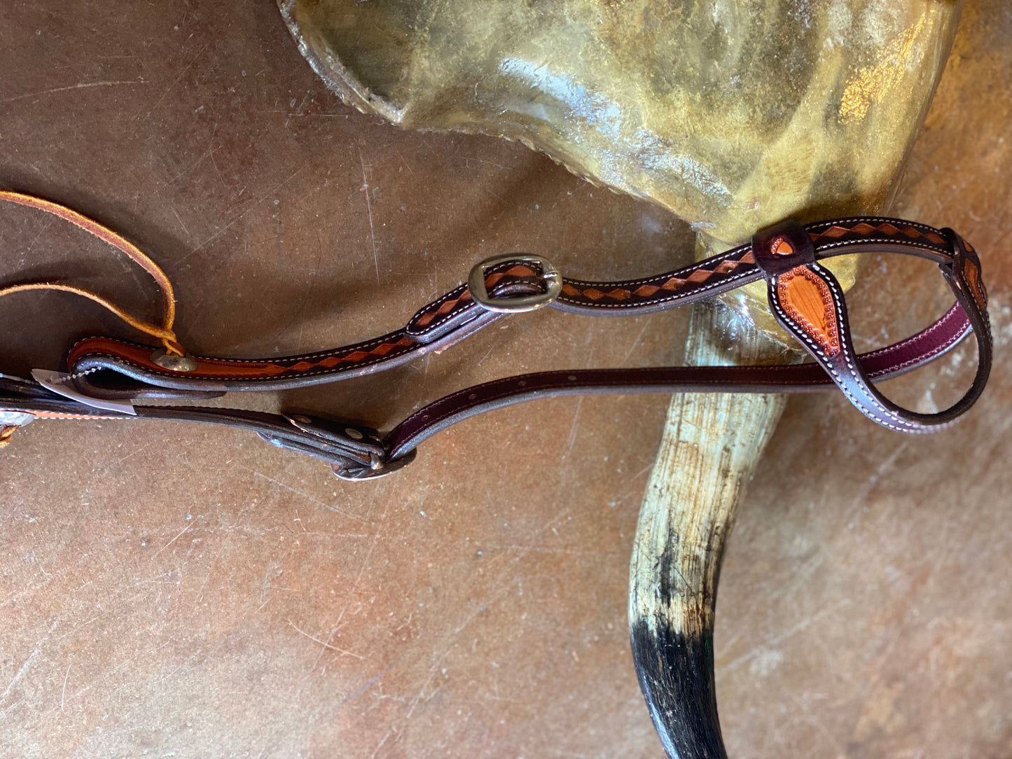 black basket weave headstall
