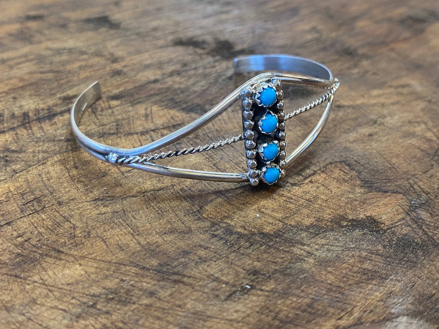 Genuine Turquoise/Silver Cuff