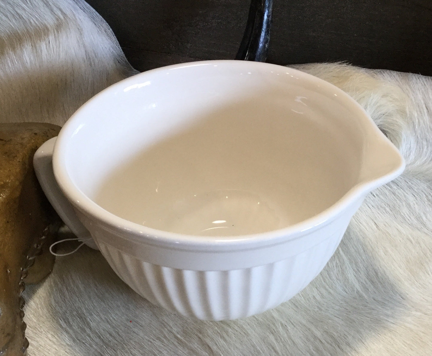 Ribbed Creamware Bowl Batter