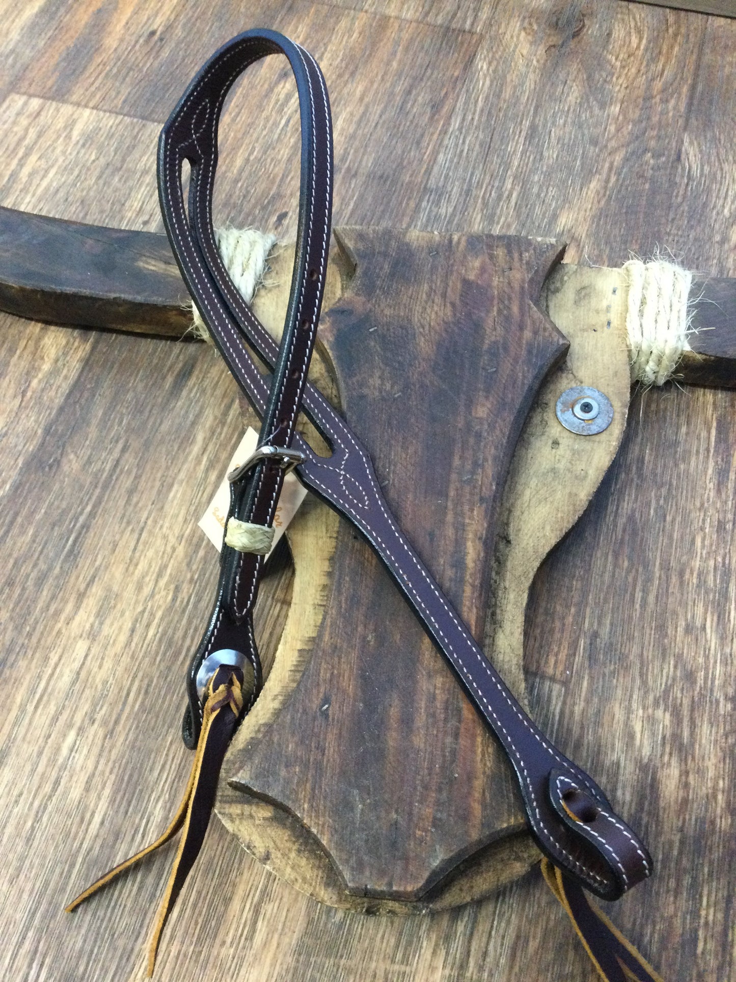 Split ear rawhide headstall