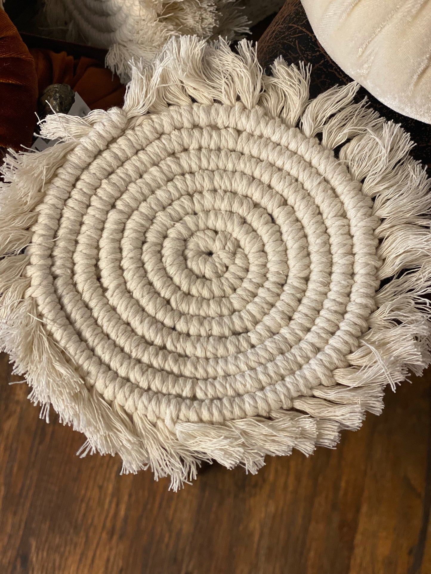 Woven cotton coaster