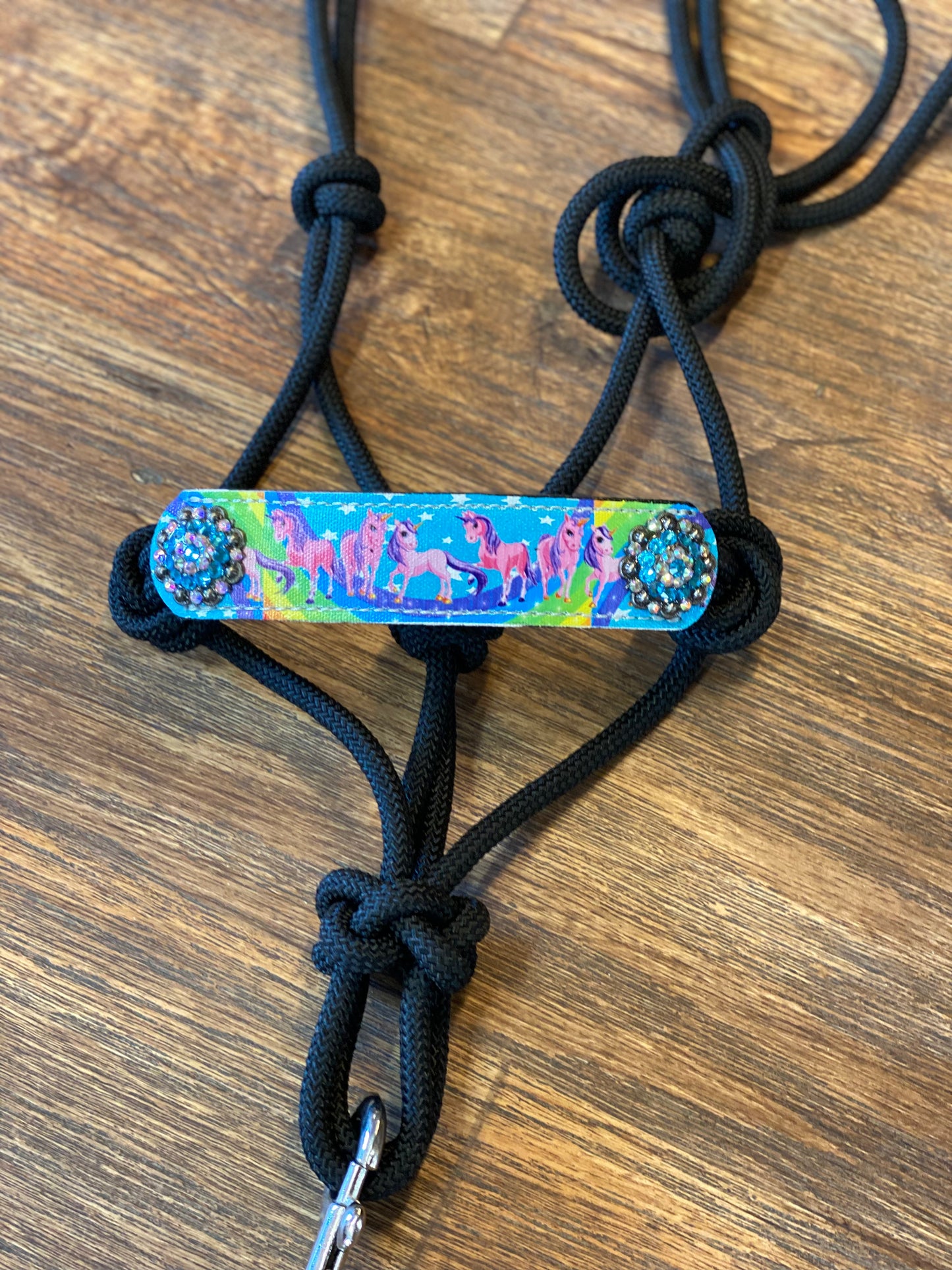 Unicorn Pony rope halter with lead