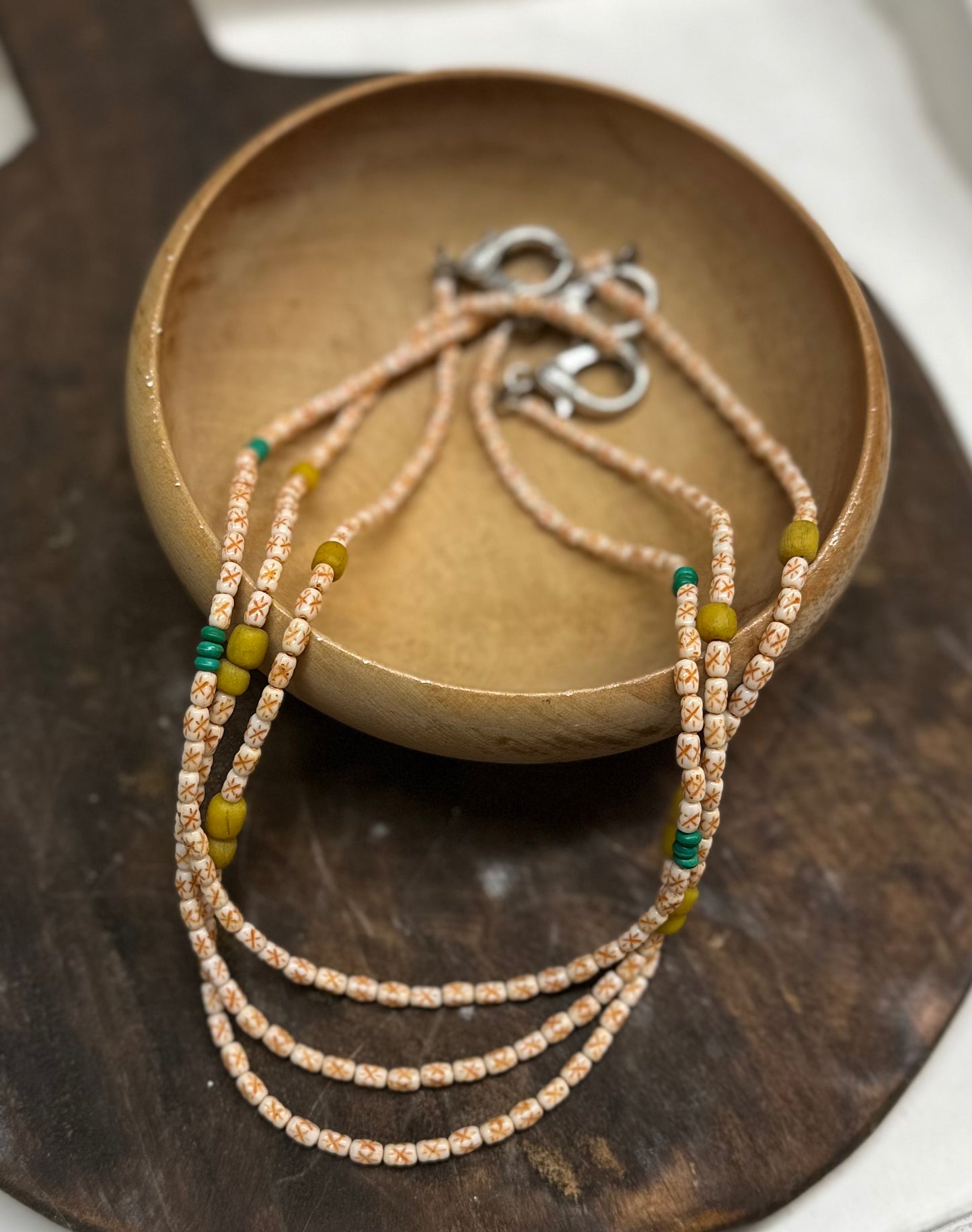 Orange beaded Necklace