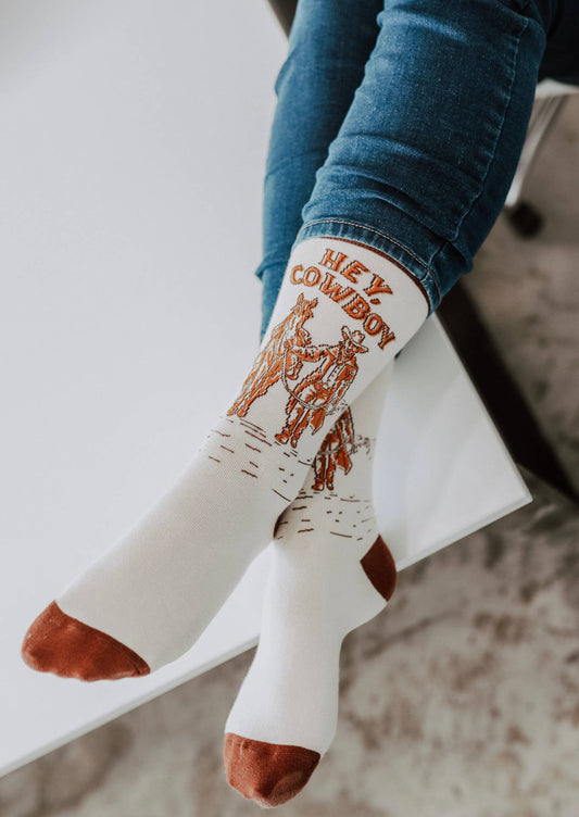 hey, cowboy unisex socks