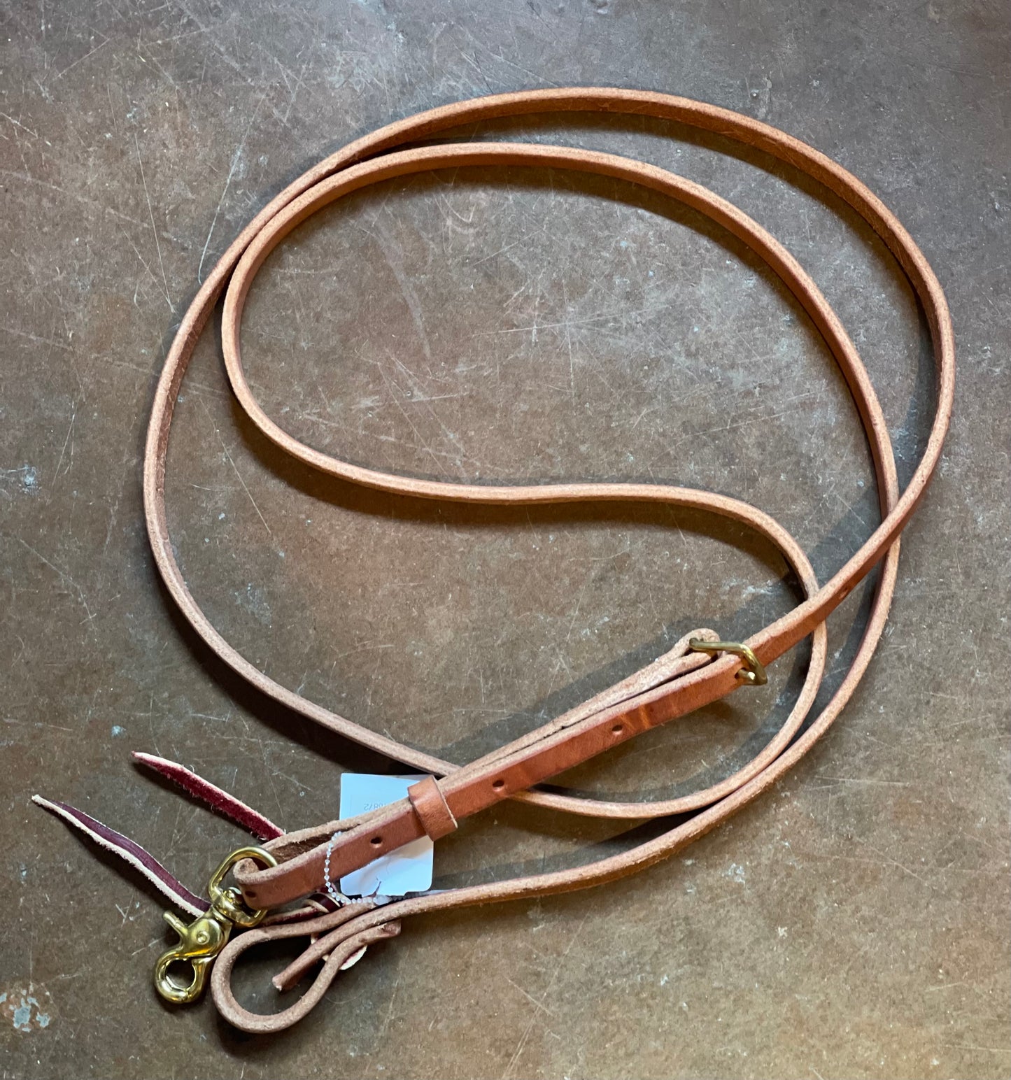 Natural 5/8" Adjustable Roping Rein