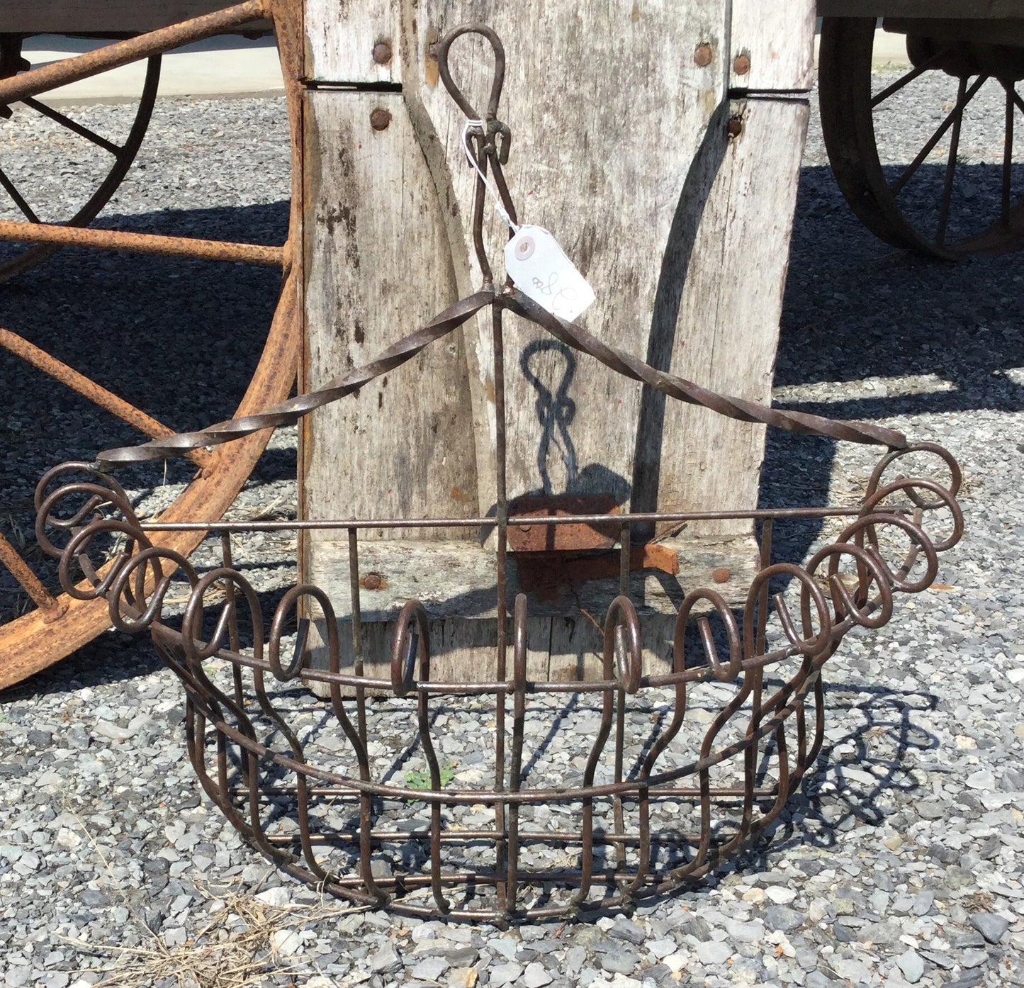Twisted Iron Wall Basket