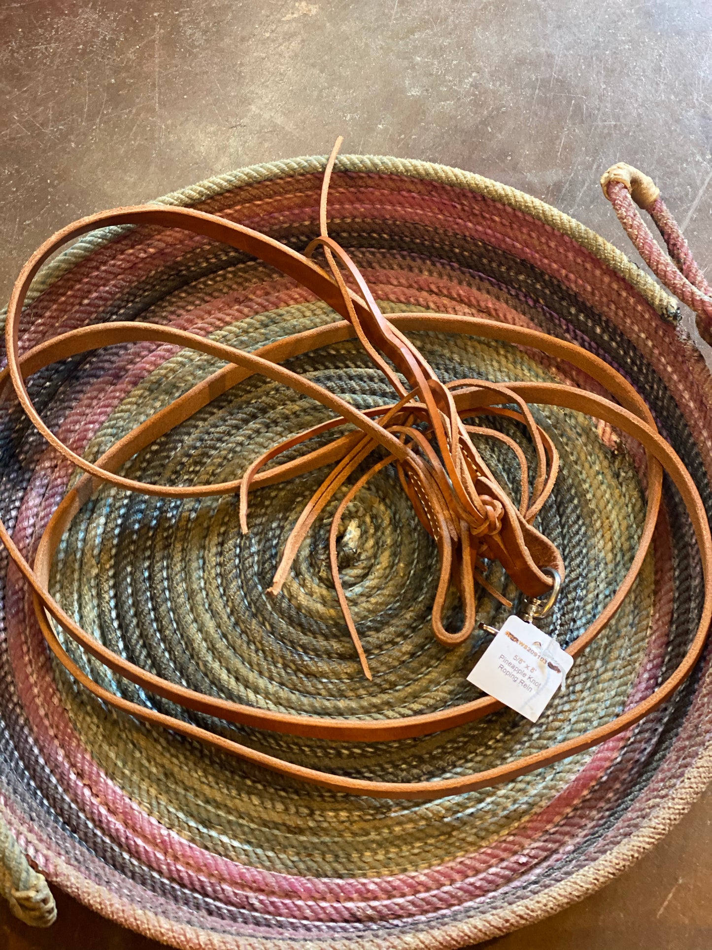 5/8" Pineapple Knot Roping Rein