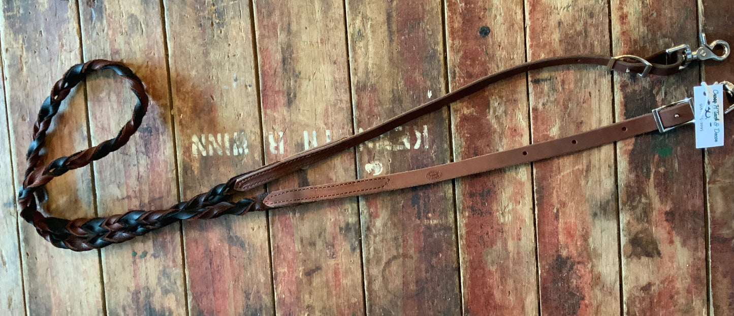 Reins Blk & Brown Barrel