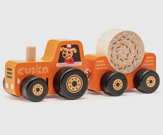 Magnetic toy tractor