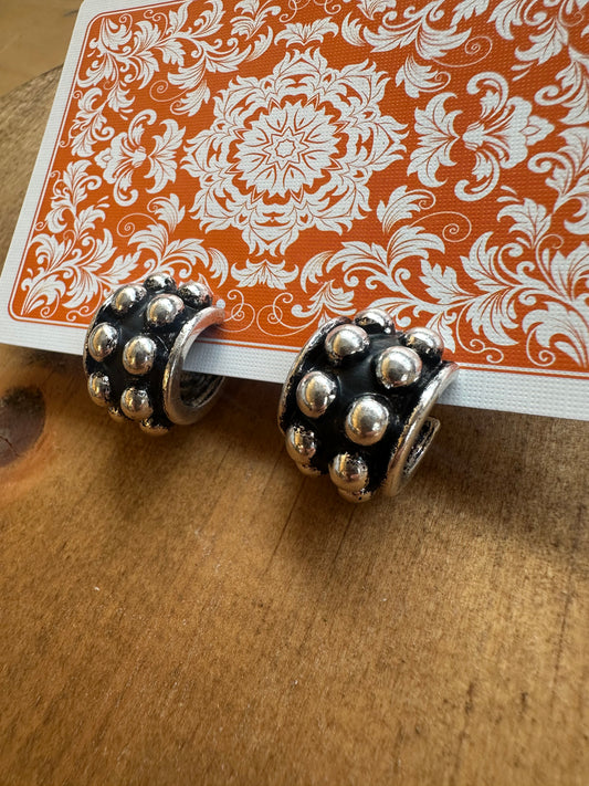 Silver Concho Hoops