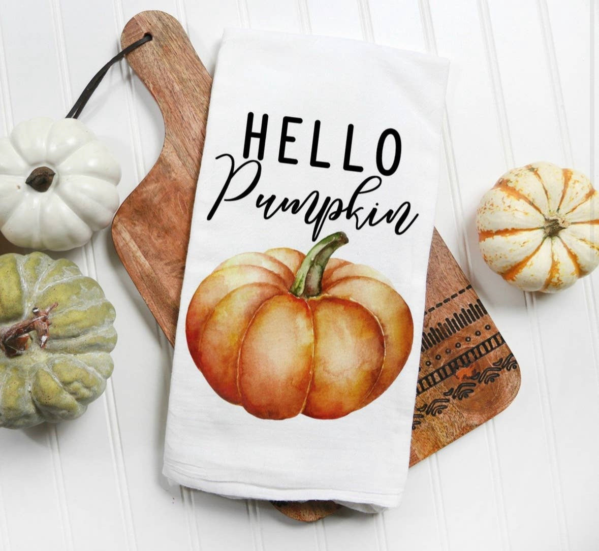 Hello Pumpkin tea towel