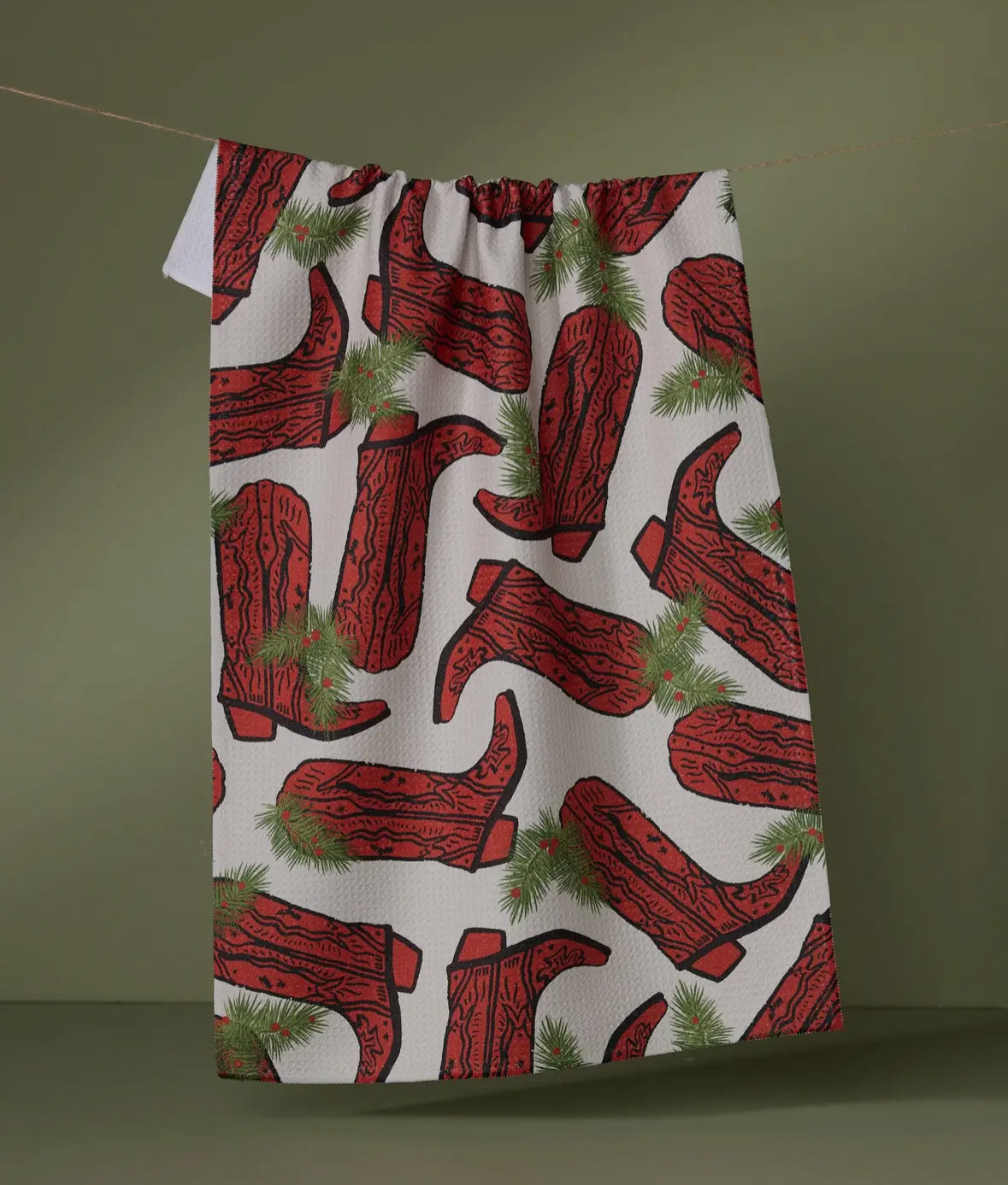 Geometry Cowgirl Love Tea Towel