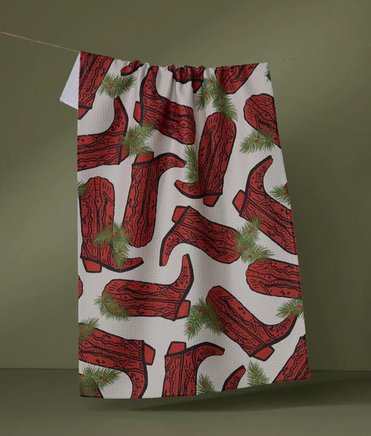 Geometry Cowgirl Love Tea Towel