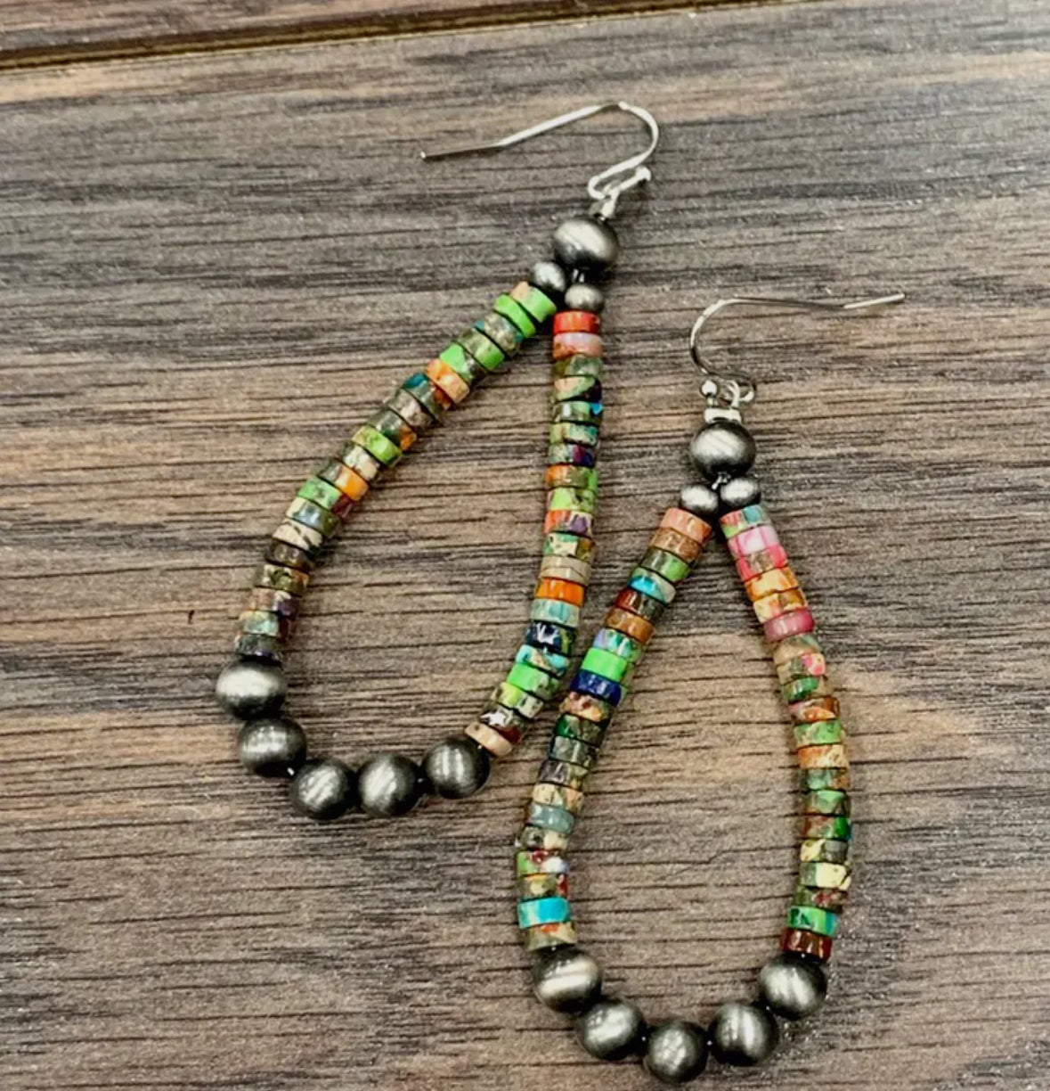 Multicolored Navajo Drop Earrings