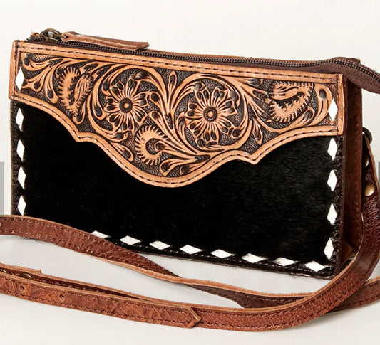 Black western Crossbody purse