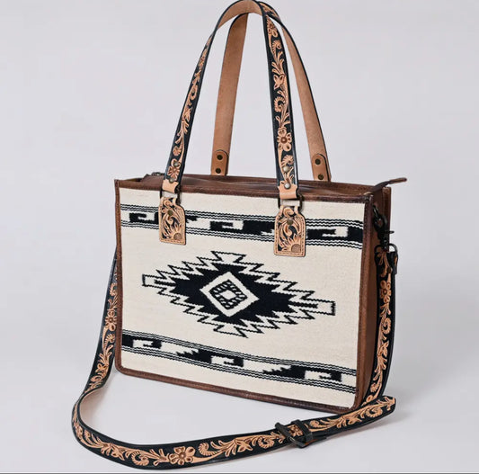 Aztec Tooled purse tote