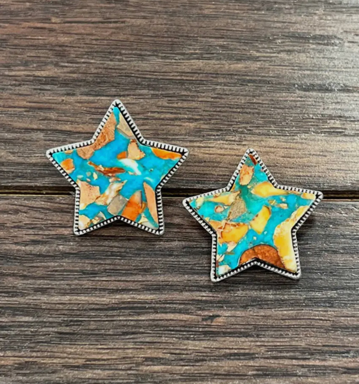 Multicolor Star Stud Earrings