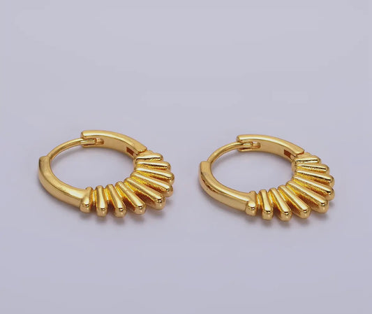 Gold Sunburst Earrings