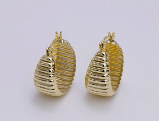 Gold textured earrings