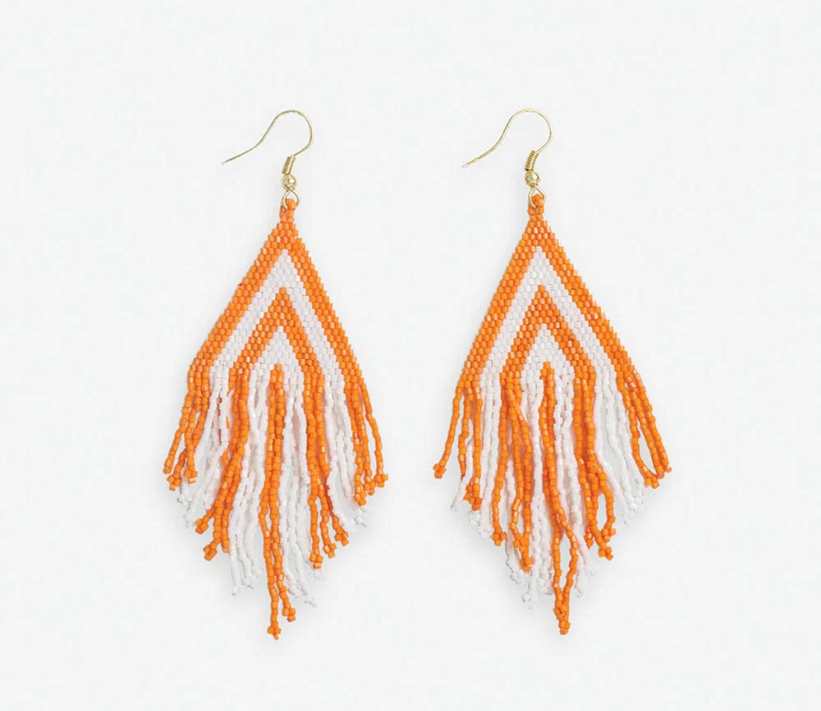 Orange & White Gameday Earrings