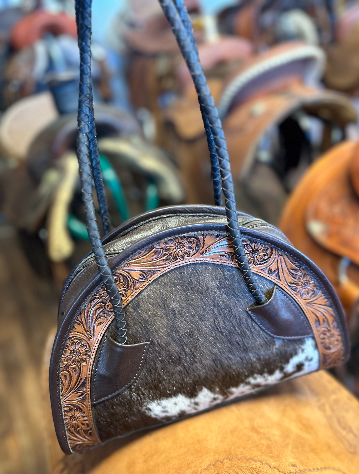 Leather Tooled cowhide Purse