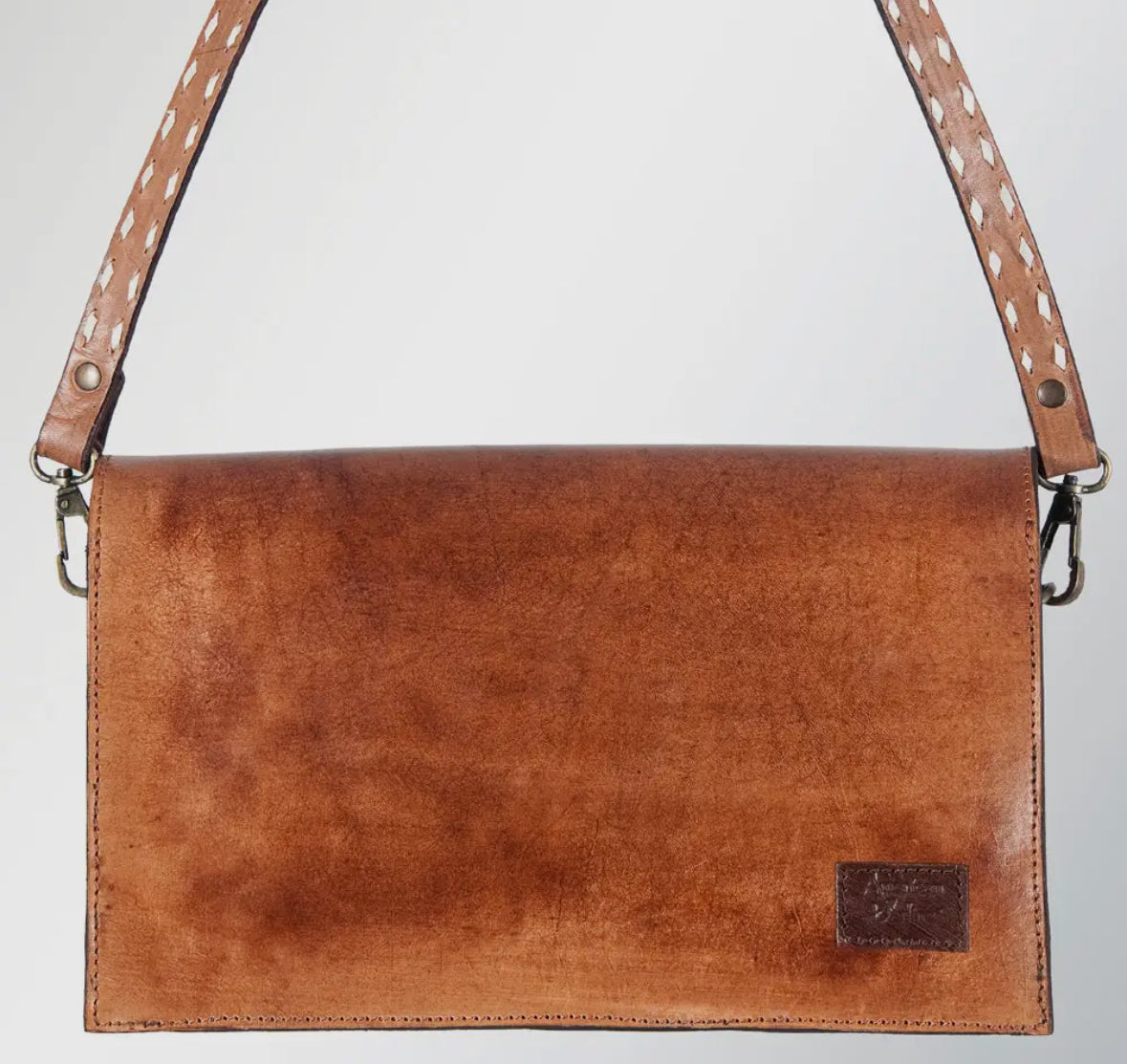 Leather Purse W/ Buckstitch