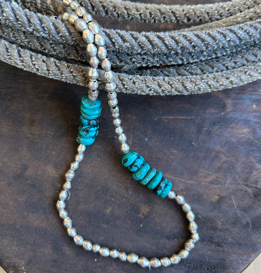 Turquoise chunk necklace