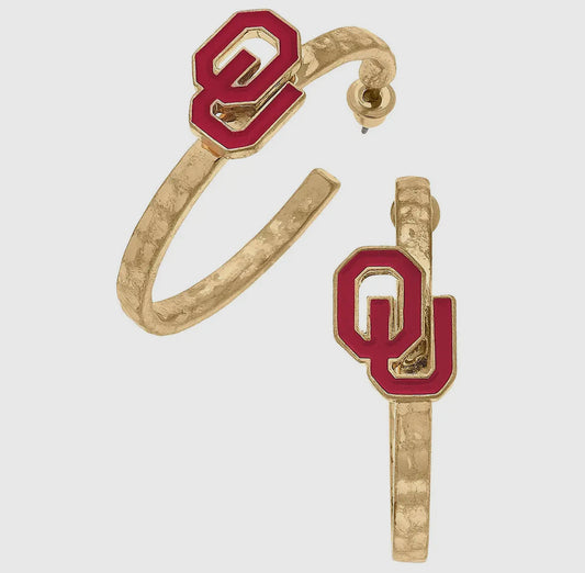 Game day Hoop Earrings