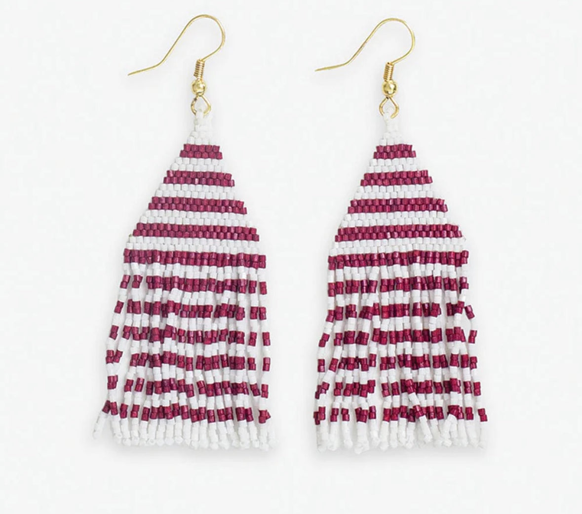 Red & White Gameday Earrings