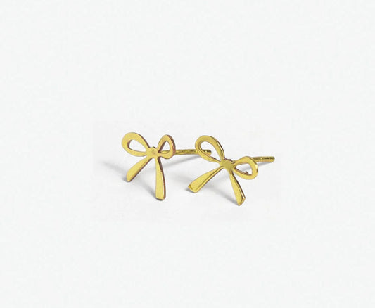 Gold Mini Bow Earrings