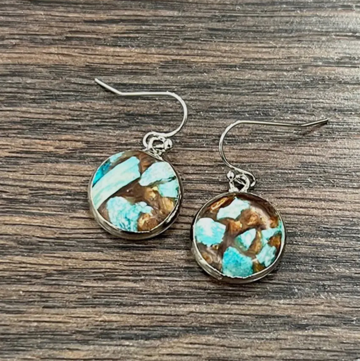 Round Turquoise Earring